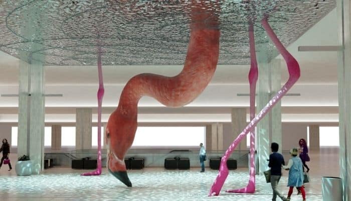 Giant Flamingo At Tampa International Airport