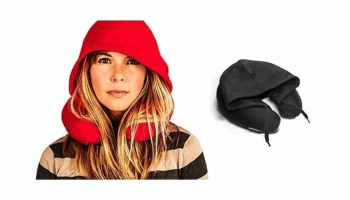 Brand Memory Foam Hooded Travel Pillow – Black By HoodiePillow | best travel hoodie 
