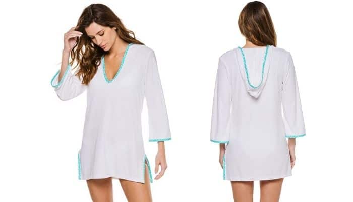 Pullover Hoodie Tunic Swim Cover-Up By Helen Jon | Best Beach Cover Up Dresses