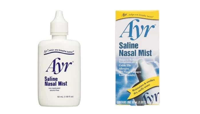 Ayr Saline Nasal Mist, 1.69 Fl Oz  | Best Travel Wellness Products | Best Essential Travel Wellness Products