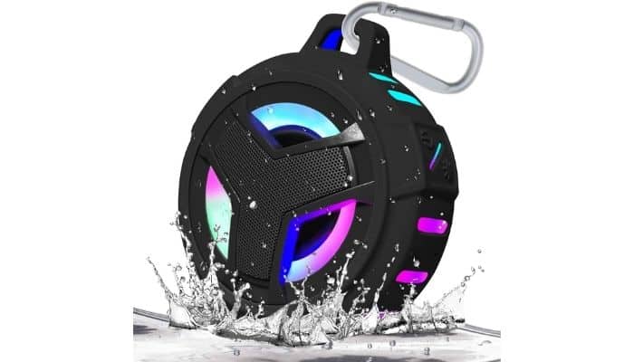 Waterproof Wireless Speaker With LED Light By EBODA | Best Travel Accessories For Men 