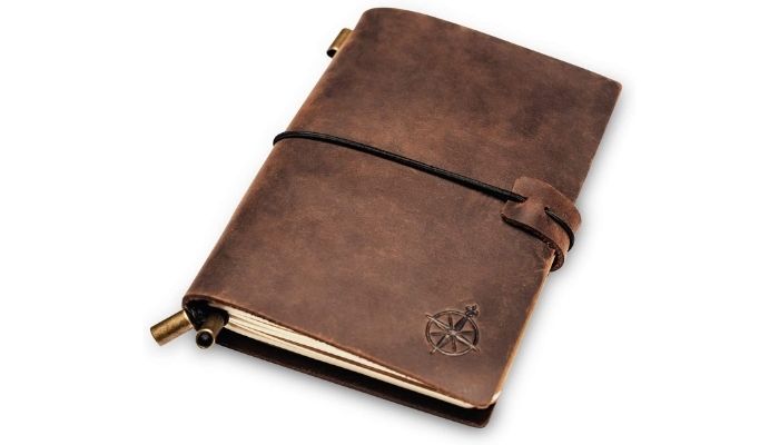 Leather Pocket Notebook By Wanderings | Best Travel Gifts For Women | Best Travel Gift Ideas For Women 