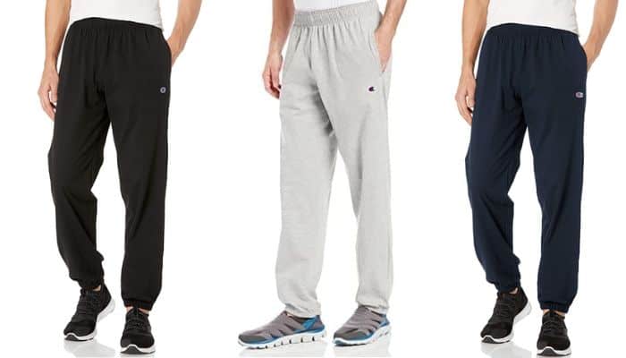 Men's Closed Bottom Light Weight Jersey Jogger By Champion | Best Cozy Sweatpants For Travel