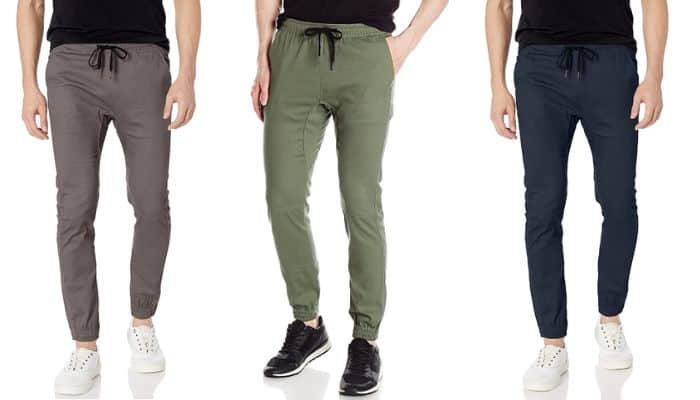 Men's Slim-Fit Soft Twill Jogger Pants By Brooklyn Athletics | Best Cozy Sweatpants For Travel
