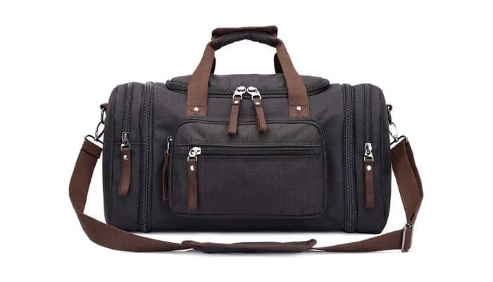 Travel Duffel Bag for Men Canvas Overnight Weekend Bag By Toupons | Best Duffel Bags For Travel | best leather duffel bags for travel 