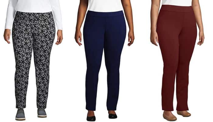 Women's Mid Rise Slim Leg Elastic Waist Pull-On Sweatpants By Lands' End | Best Cozy Sweatpants For Travel